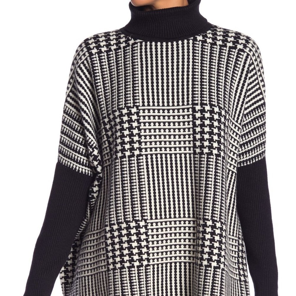 Joseph A Printed Turtleneck Sweater - image 1